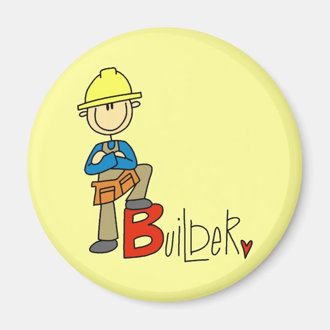 B is for Builder Magnet (Front)