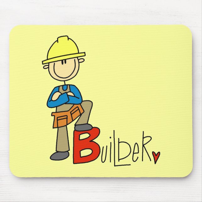 B is for Builder Mouse Mat (Front)