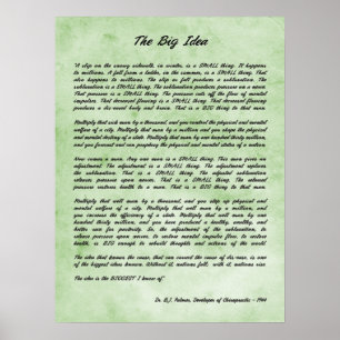 B J Palmer - The Big Idea Chiropractic Print