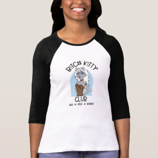B K!TTY CLUB Girl Blue Leopard Baseball Jersey T-Shirt