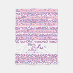B monogram custom name meaning Bella blanket