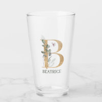 B Monogram Floral Personalised