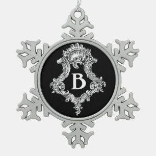 B Monogram Initial Ornament