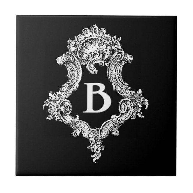 B Monogram Initial Tile (Front)