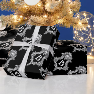 B Monogram Initial Wrapping Paper