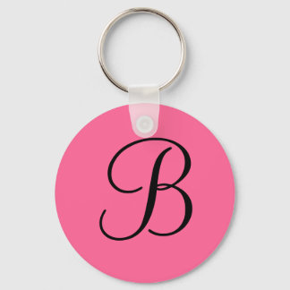 "B" monogram keyring