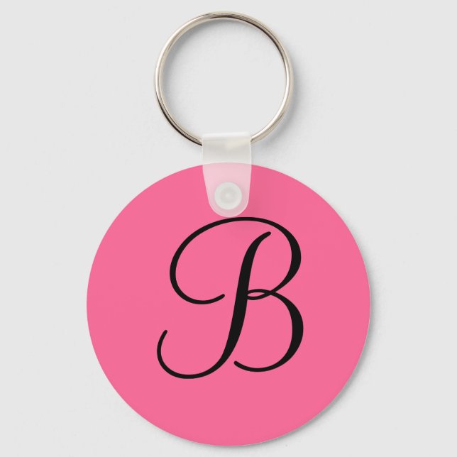 "B" monogram keyring (Front)