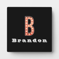 B Monogram Marquee Bulb Personalised