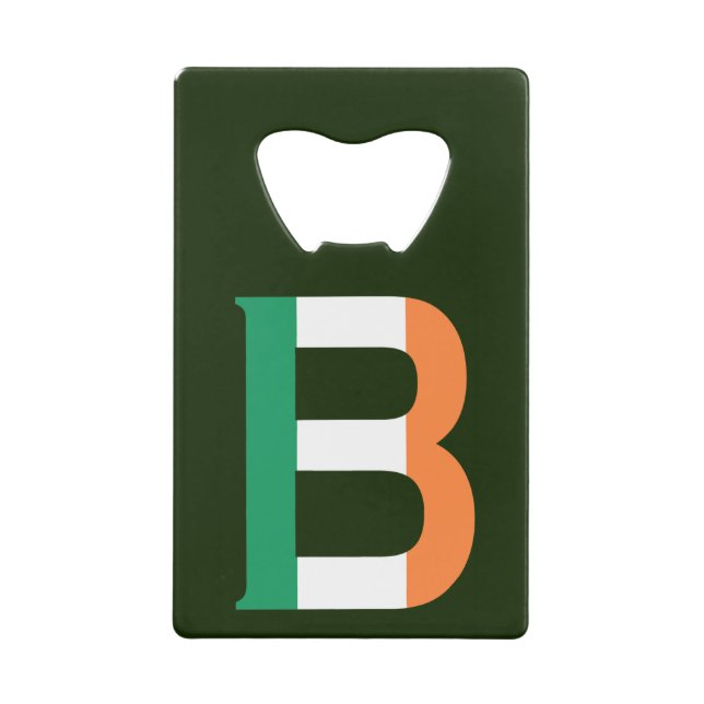 B Monogram overlaid on Irish Flag bocnt (Front)