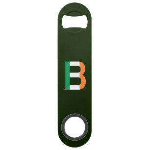 B Monogram overlaid on Irish Flag bocnt
