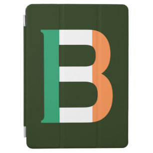 B Monogram overlaid on Irish Flag ipacn iPad Pro C iPad Air Cover