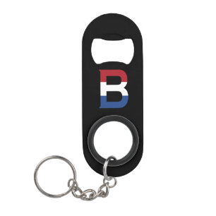 B Monogram overlaid on NLD Flag on bk bocnt