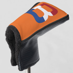 B Monogram overlaid on NLD Flag on or pccnt Golf Head Cover