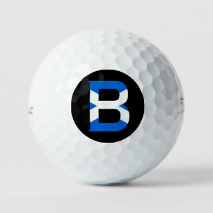 B Monogram overlaid on Scottish Flag tpv1 gbcnt Golf Balls