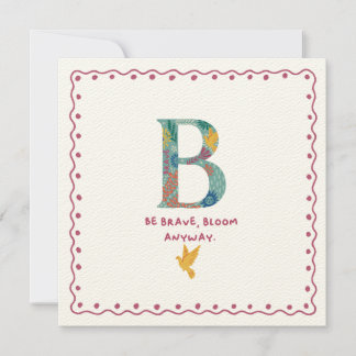 B Monogram Thank You Card