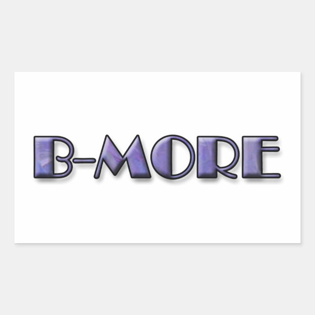 B-MORE Logo Rectangular Sticker (Front)