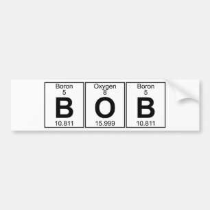 B-O-B (bob) - Full Bumper Sticker