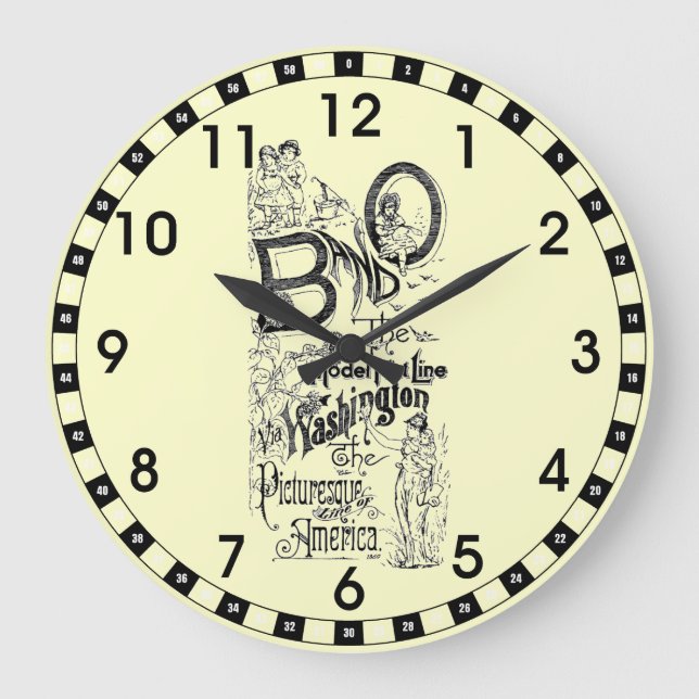 B&O Railroad-The Model Fast Line 1869 Wall Clock (Front)