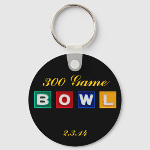 B O W L Letters Key Ring