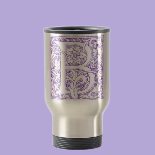 "B" Ornate Monogram Travel Mug (Creator Uploaded)