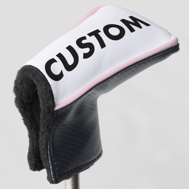 B. PINK Piping Custom Golf Putter Headcover Blank (3/4 Front)