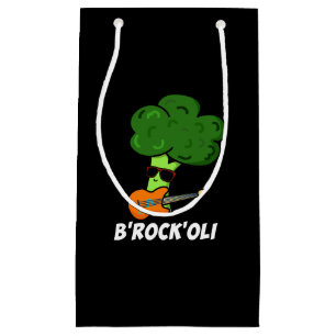 B-Rock-Oli Funny Rocker Broccoli Pun Dark BG Small Gift Bag