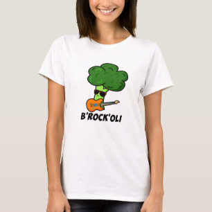 B-Rock-Oli Funny Rocker Broccoli Pun  T-Shirt