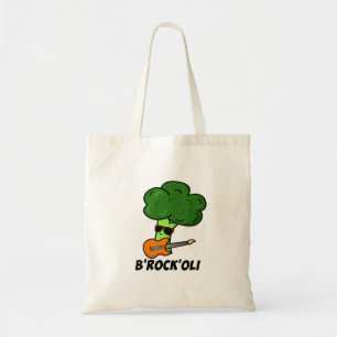 B-Rock-Oli Funny Rocker Broccoli Pun  Tote Bag