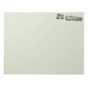 B. schooled-Grey-White Notepad