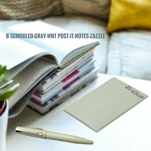 B. schooled-Grey-White Post-it Notes