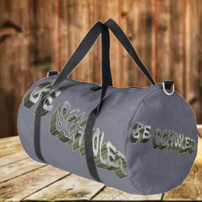 B Schooled Grey-Wht  Duffle Bag (This duffle bag has a sporty look in its urban design!)