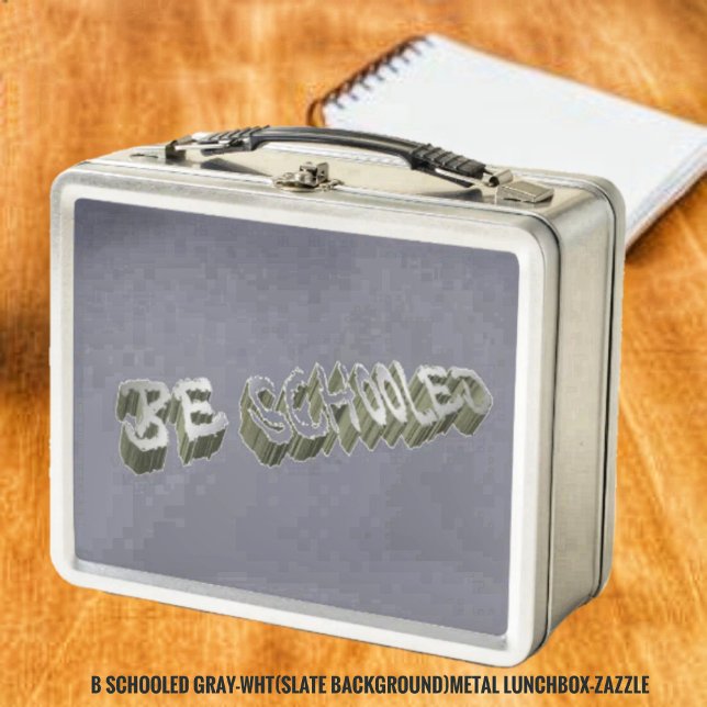 B Schooled Grey-Wht (Slate) Metal Lunch Box (Creator Uploaded)
