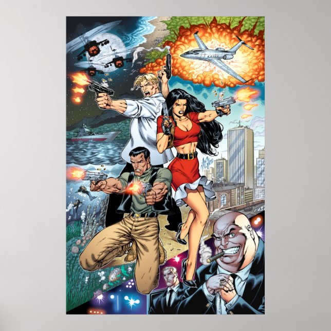 B@stard Stew Action Comic Art by Al Rio Poster (Front)