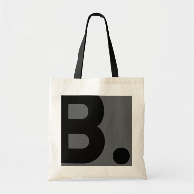 B - Typography Tote Bag (Front)