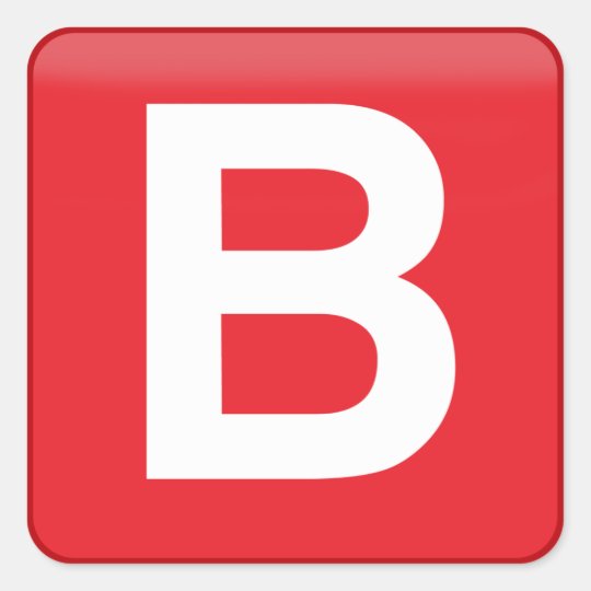 B 🅱️utton Emoji Square Sticker