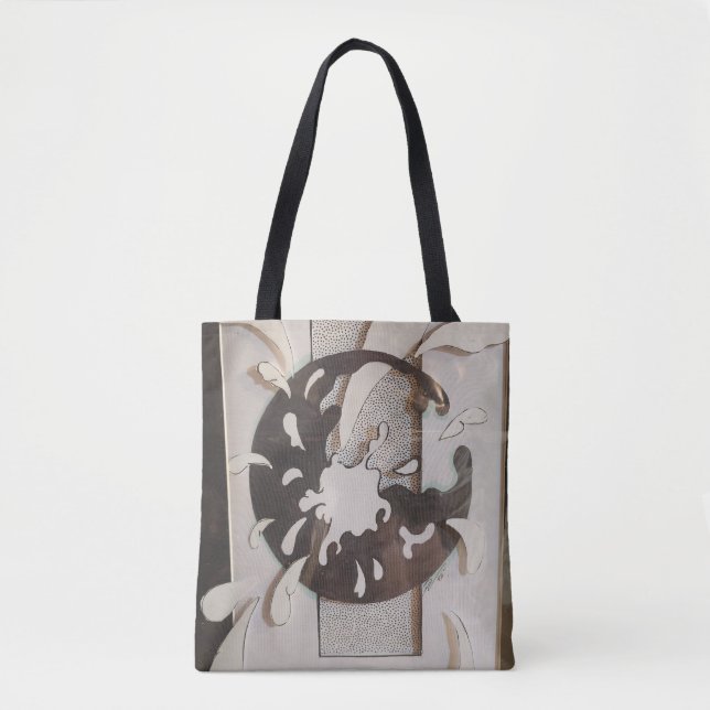 B&W 3-D design Tote Bag (Front)