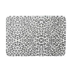 B&W Animal Print Bath Mat