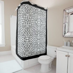 B&W Animal Print Shower Curtain
