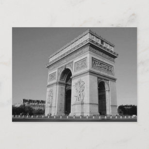 B&W Arc de Triomphe 3 Postcard