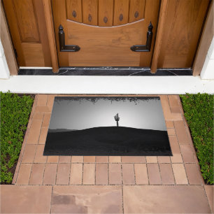 B&W Arizona Sahuaro Desert Southwest Doormat