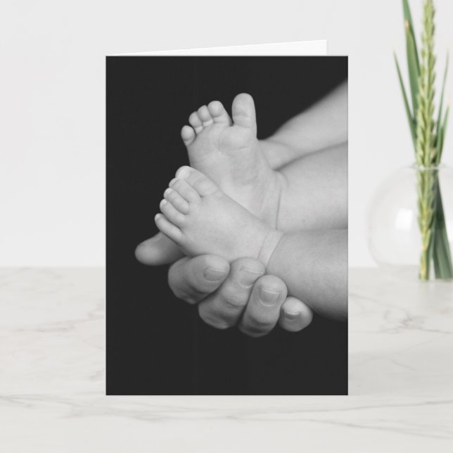 B&W Babys Feet Card (Front)