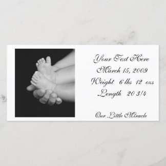 B&W Babys Feet Photo Card