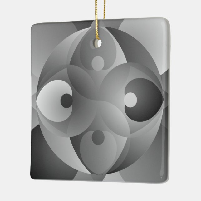 B/W Balance by Kenneth Yoncich Ceramic Ornament (Left)