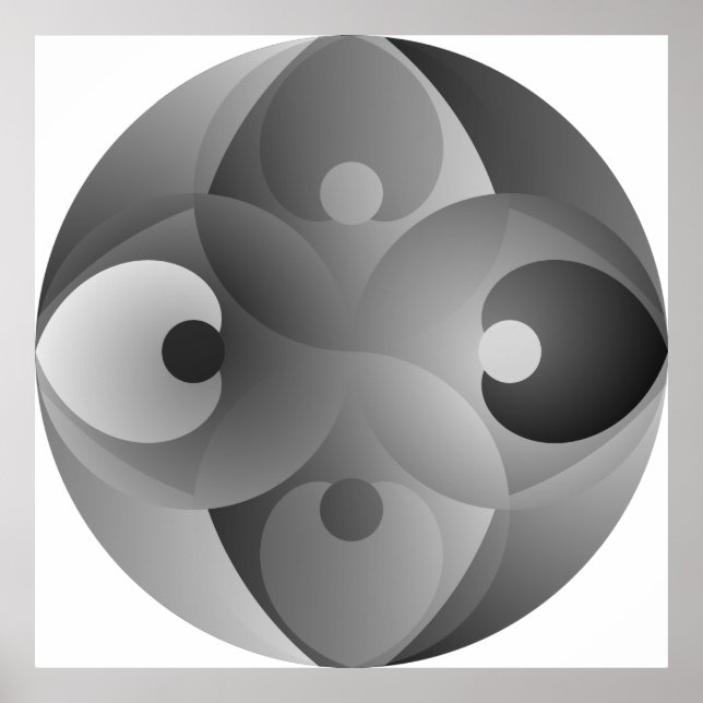 B/W Balance by Kenneth Yoncich Poster (Front)