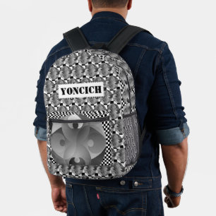 B/W Balance by Kenneth Yoncich Printed Backpack