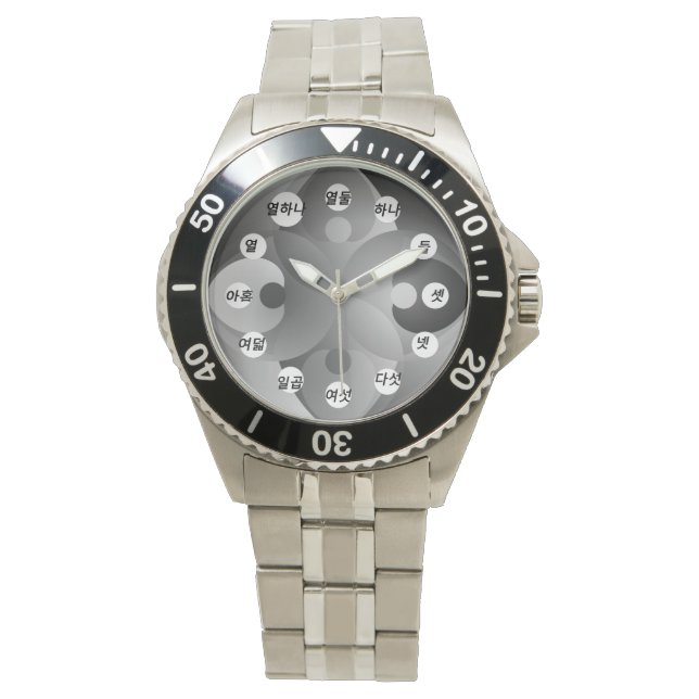 B/W Balance (Korean Face) by Kenneth Yoncich Watch (Front)