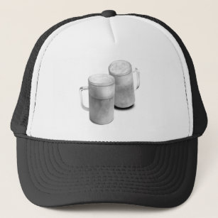 B/W Beer Mugs Trucker Hat