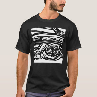 B&W black tshirt with B&W corvette