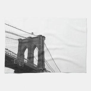 B&W Brooklyn Bridge Tea Towel