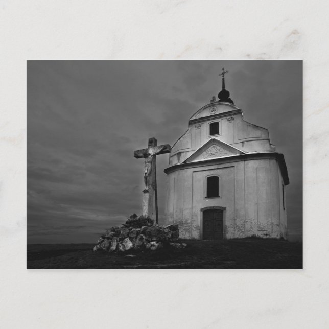 B&w church postcard (Front)